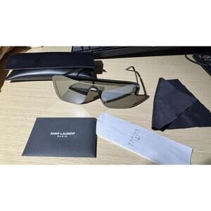 SAINT LAURENT SL364 Silver Rectangle Unisex 99 mm Sunglasses